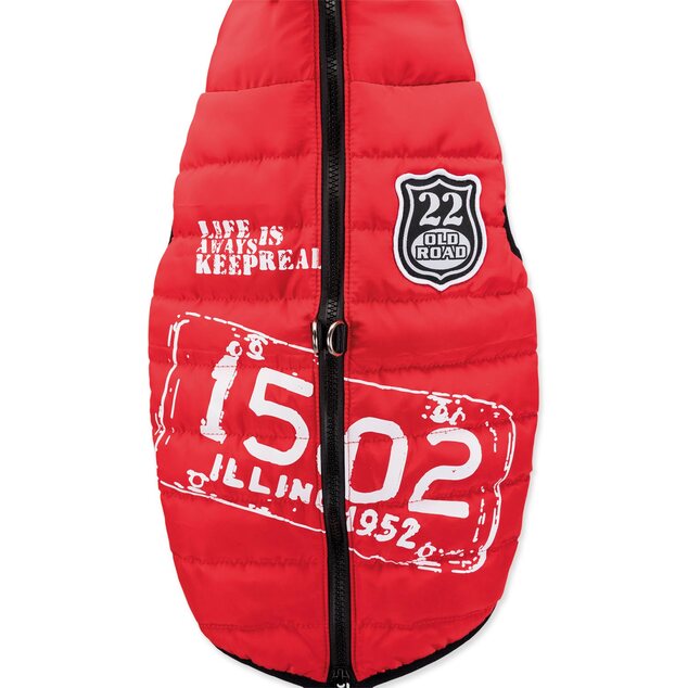 Saint-Malo coat with harness, S: 36 cm, red