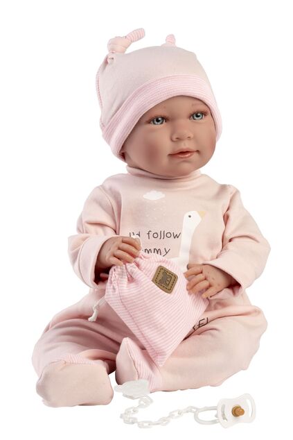Llorens 74108 NEW BORN - realistická bábika bábätko so zvukmi a mäkkým látkovým telom - 42