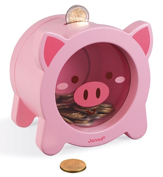 Janod Holzspardose Schweinchen