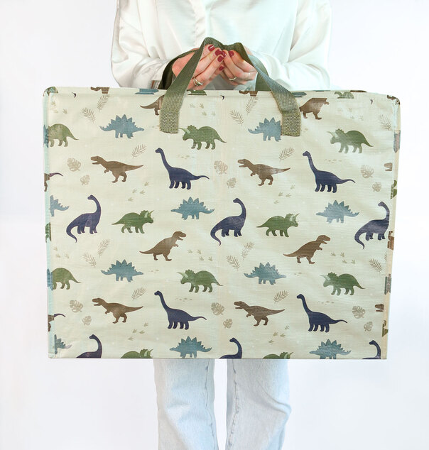 A Little Lovely Company - XL úložná taška - dinosaury