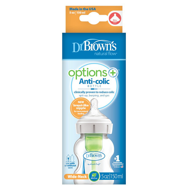 DR.BROWN'S Láhev antikolik Options+ široké hrdlo 150 ml plast