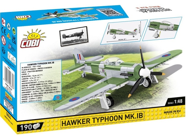 Cobi II WW Hawker Typhoon Mk. IB, 1:48, 188 k