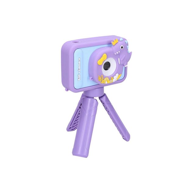 Detský digitálny fotoaparát silikónové púzdro dino statív