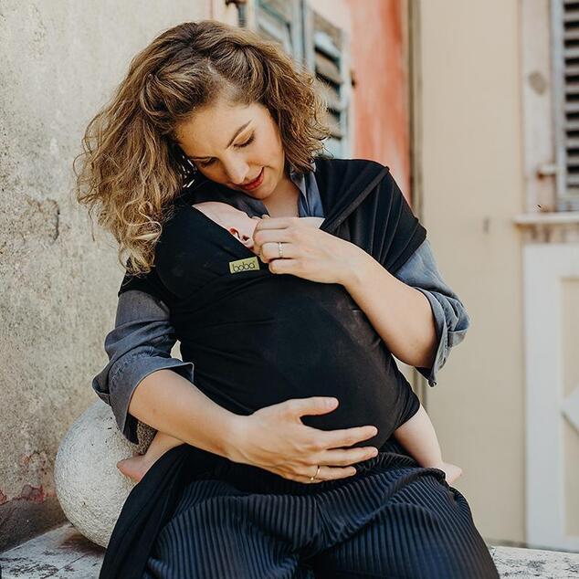Babytrage / Schal Boba Wrap - Schwarz