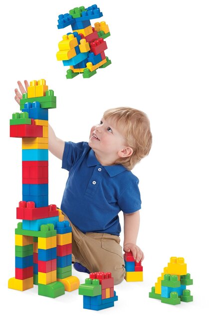 Mattel Mega Bloks große Würfeltüte - blau (80)