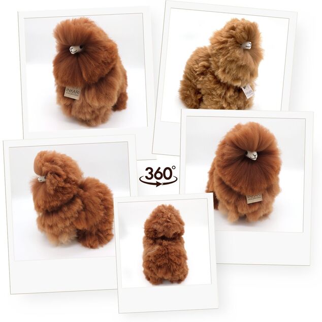 INKARI Jucărie de pluș Alpaca Medium Monsterfluff Hazelnut 32cm