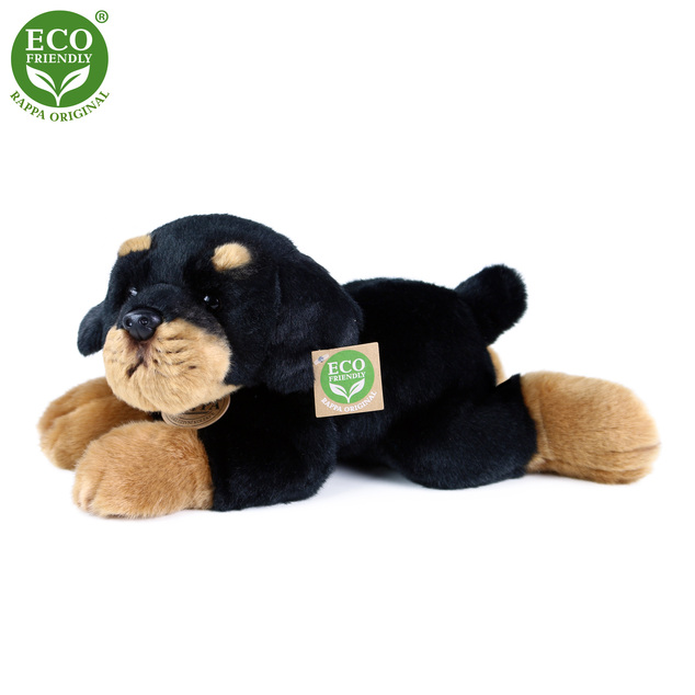 Plyšový pes rotvajler ležiaci 30 cm ECO-FRIENDLY