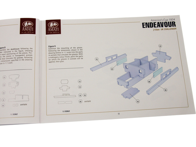 Barca a vela AMATI Endeavour 1934 1:80 kit con scafo finito