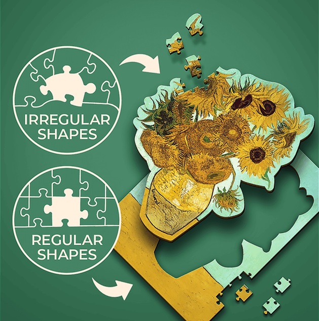 Trefl Holzpuzzle Vincent van Gogh: Sonnenblumen 200 Art Collection
