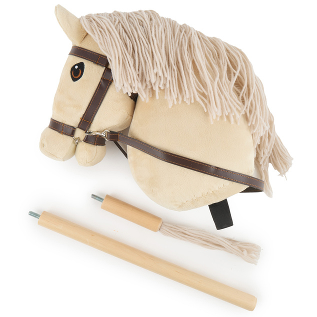 Bieco - Hobby Horsing na tyči - koník béžový, veľ. S