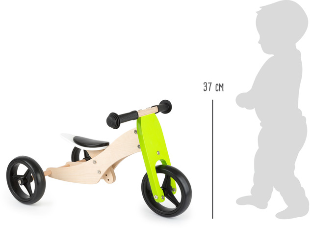 Small Foot Drevená trojkolka Trike 2v1 zelená
