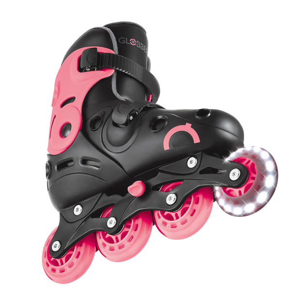 Globber Nastaviteľné inline korčule 34-37 Black-Coral Pink