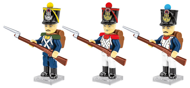 Cobi 20090 Napoleon - Francúzsky vojaci, 3 figúrky s doplnkami, 41k