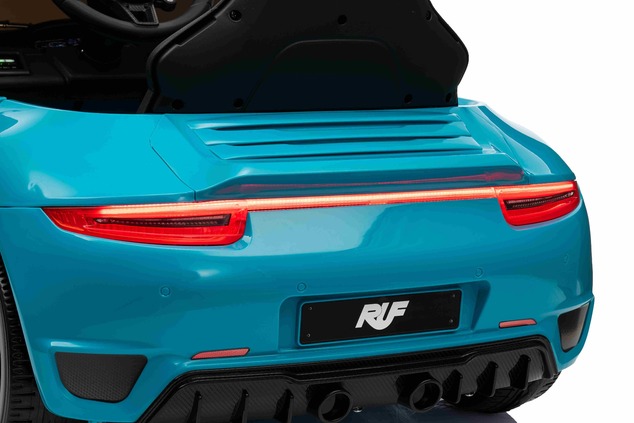 Elektrické autíčko RUF GT 12V, modré, Otváracie dvere, 2.4 GHz diaľkové ovládanie, LED sve