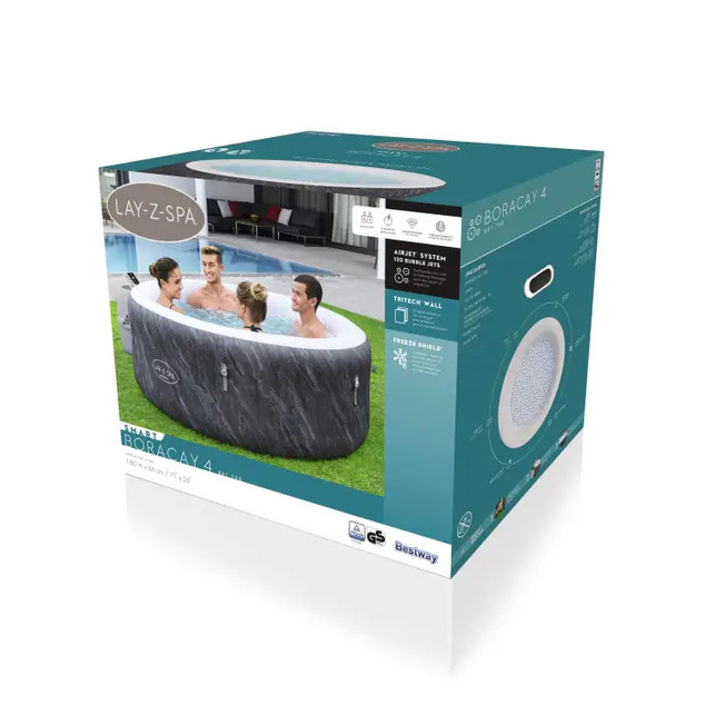 Bestway 60175 Vírivka LAY-Z-SPA® Boracay AirJet™ pre 4 ľudí, Wi-fi, 180 x 66 cm