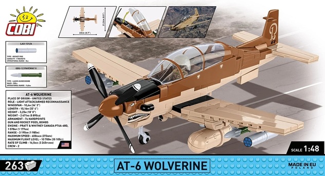Cobi Armed Forces AT-6 Wolverine (Beechcraft), 1:48, 262 k