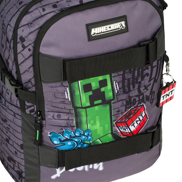 BAAGL Školský batoh Skate Minecraft TNT