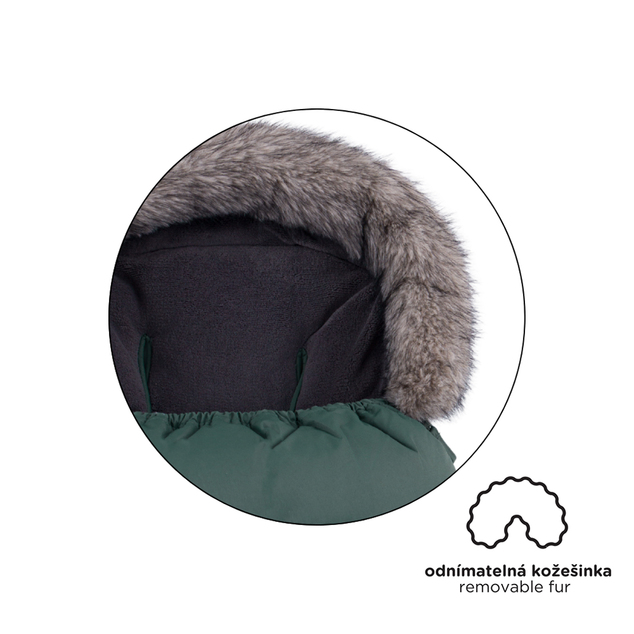 PETITE&amp;MARS Ensemble de chancelière d'hiver Comfy 4 en 1 + gants pour poussette Furry Old Rose