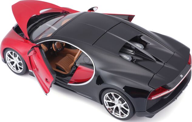 Bburago 1:18 Plus Bugatti Chiron black/red
