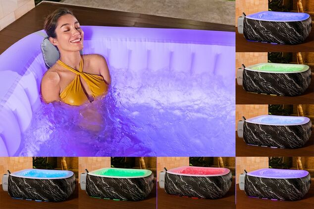 Bestway 6001F LAY-Z-SPA® Hollywood LUXE pezsgőfürdő 6 személyre 180 x 180 x 66 cm
