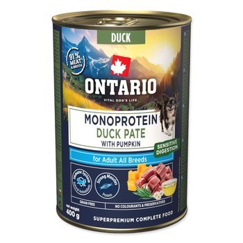 Konzerva Ontario Adult monoprotein kačacie paté s tekvicou 400g