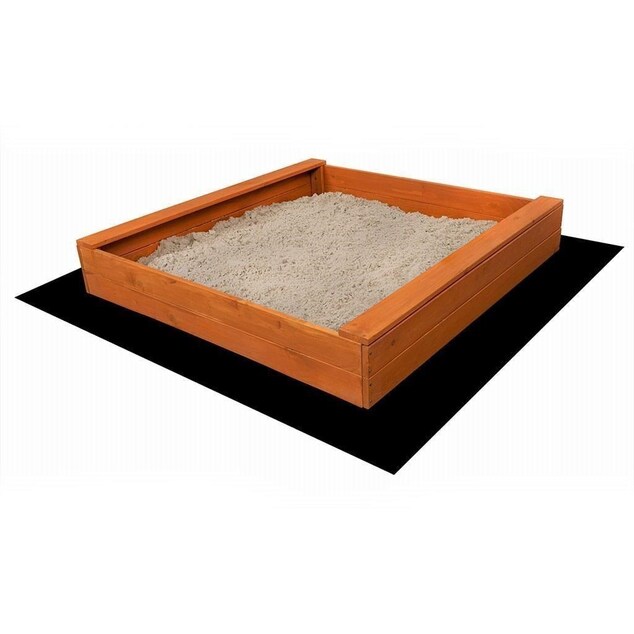 Gyerek fa homokozó tetővel Baby Mix 120x120 cm piros-fehér