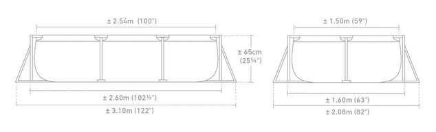 Intex 28271 Bazén Rectangular Frame Pool 260 x 160 x 65cm
