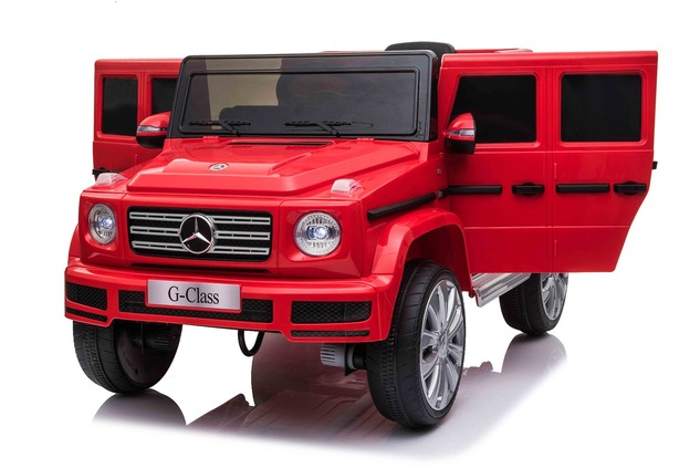 Elektrické autíčko Mercedes G500 12V, červené, 2,4 GHz diaľkové ovládanie, USB / SD Vstup,