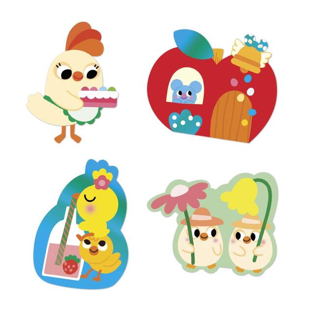 Janod Stickers Grandi adesivi Primavera 50 pezzi