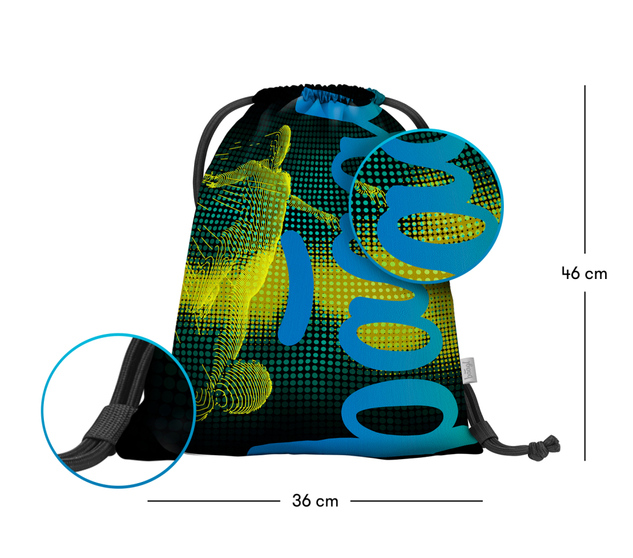 BAAGL SADA 3 Kern Fußballspieler: Rucksack, Federmappe, Tasche