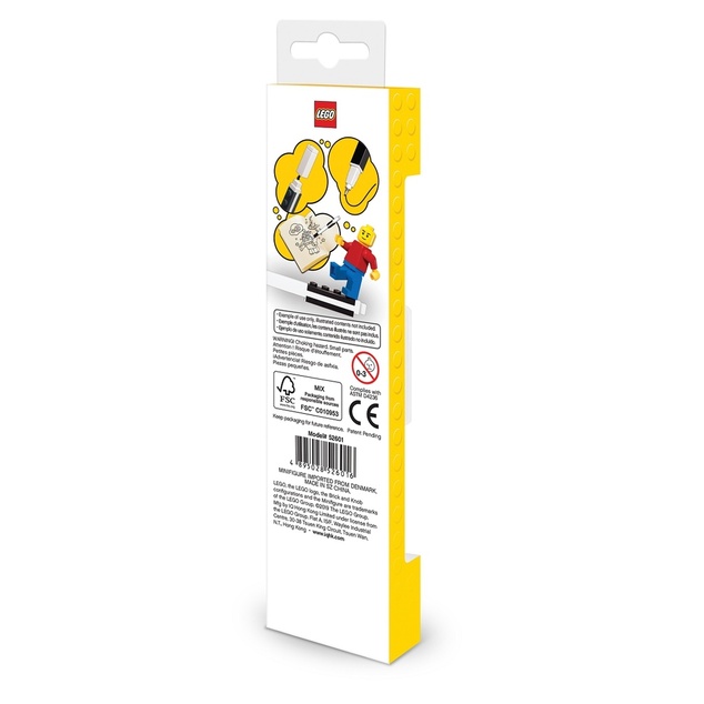 LEGO® Gelové pero s minifigúrkou, černé - 1 ks
