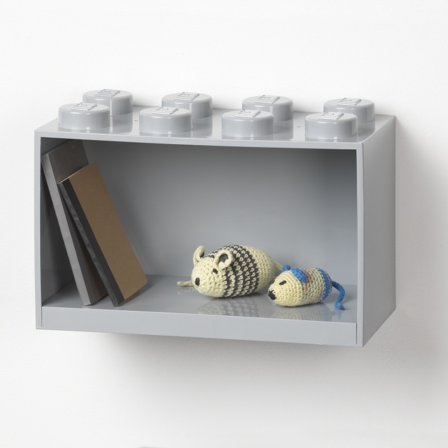 LEGO® Brick 8 závesná polica šedá