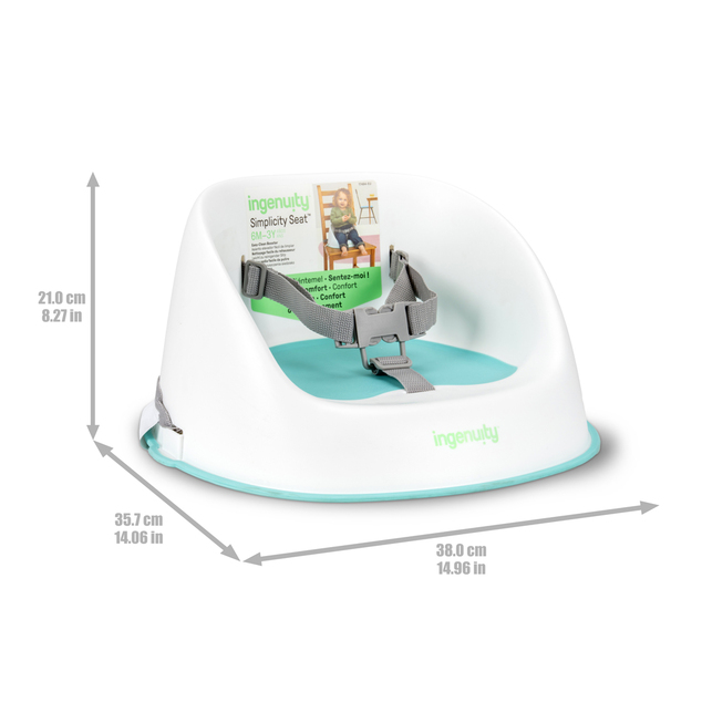 INGENUITY Podsedák na jedálenskú stoličku Simplicity Seat™ Teal 6m+, do 15kg