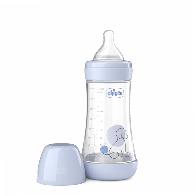 CHICCO Biberón anticólico Perfect5 240 ml niño flujo medio 2m+