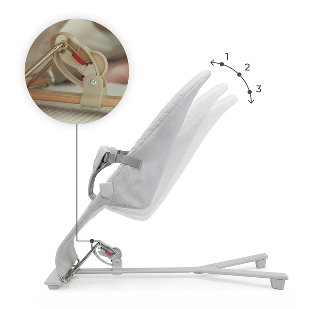 KINDERKRAFT Wippe Mimi Light grau, bis 9 kg