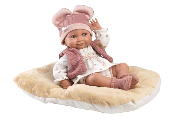 Llorens 73816 NEW BORN DIEVČATKO - realistická bábika bábätko s celovinylovým telom - 40 c