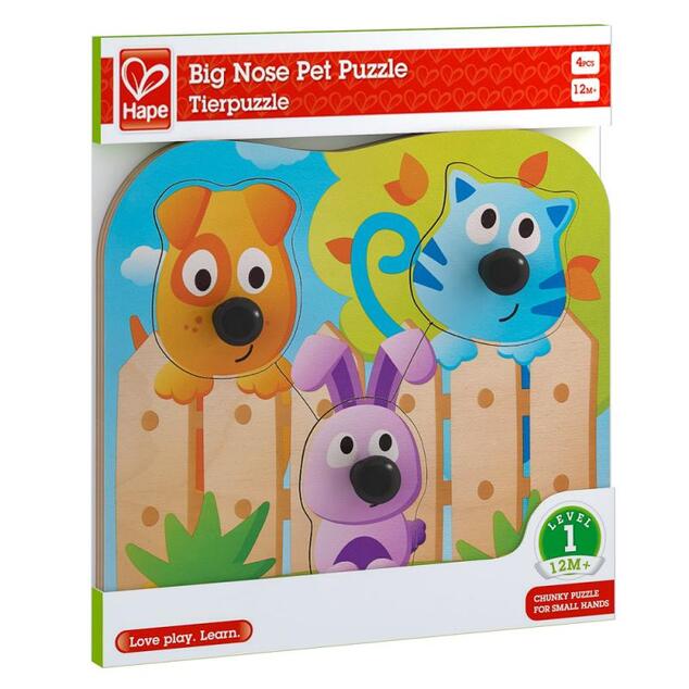 Hape Puzzle s úchytkami - Domáce zvieratká