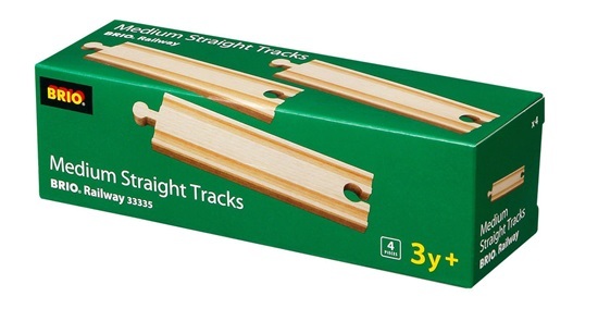 Brio Stredné koľajnice rovné, 144 mm, 4 ks