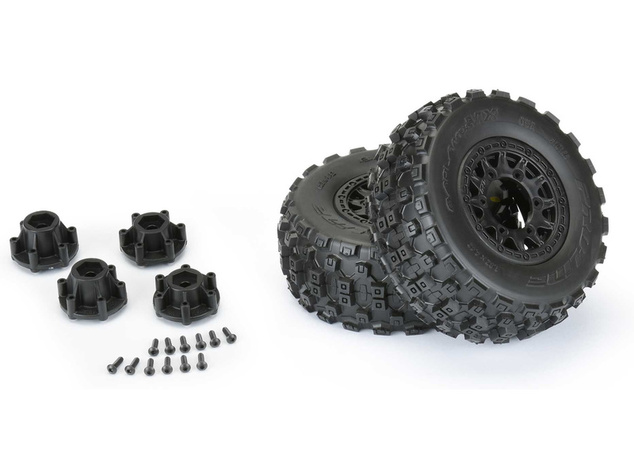 Pro-Line koleso 2.2/3.0", pneu Badlands MX M2, disk Raid H12 čierny (2)