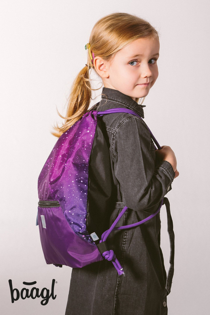 BAAGL Vrecko s priehradkou na zips Unicorn Universe