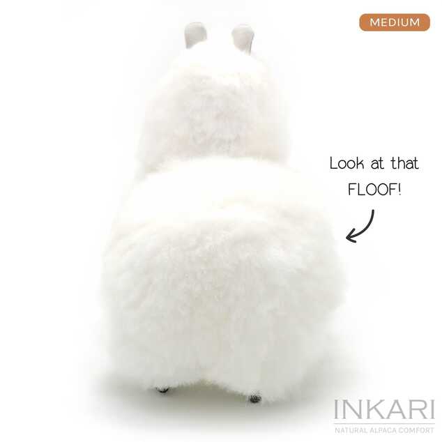 INKARI Plyšová hračka Alpaca Medium Ivory White 32cm