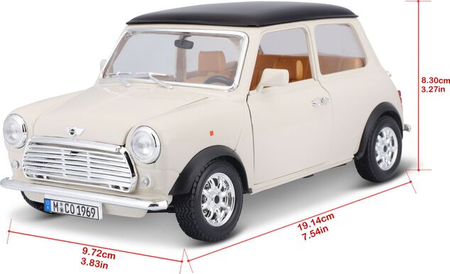 Bburago 1:18 Mini Cooper (1969) Beige