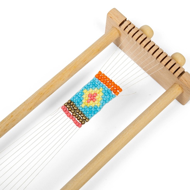 Bigjigs Toys Tkáčsky stav na korálky