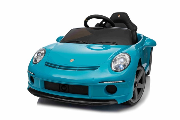 Elektrické autíčko RUF GT 12V, modré, Otváracie dvere, 2.4 GHz diaľkové ovládanie, LED sve