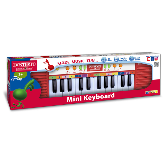 Bontempi Mini Klávesy, 24 kláves, 10 melódii, funkcia učenia, nahrávanie