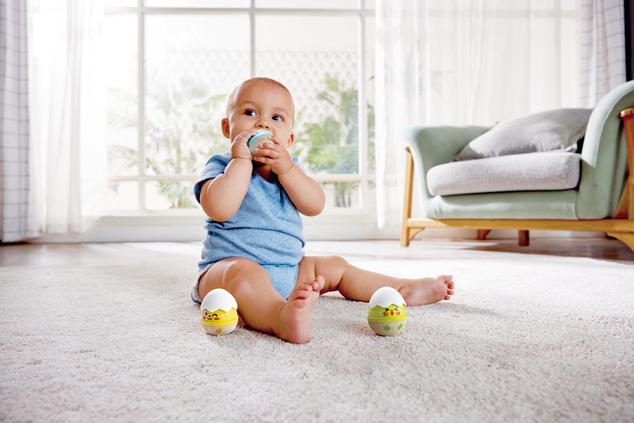 Happy Hatchlings – Set di sonagli a dondolo, 3 pezzi