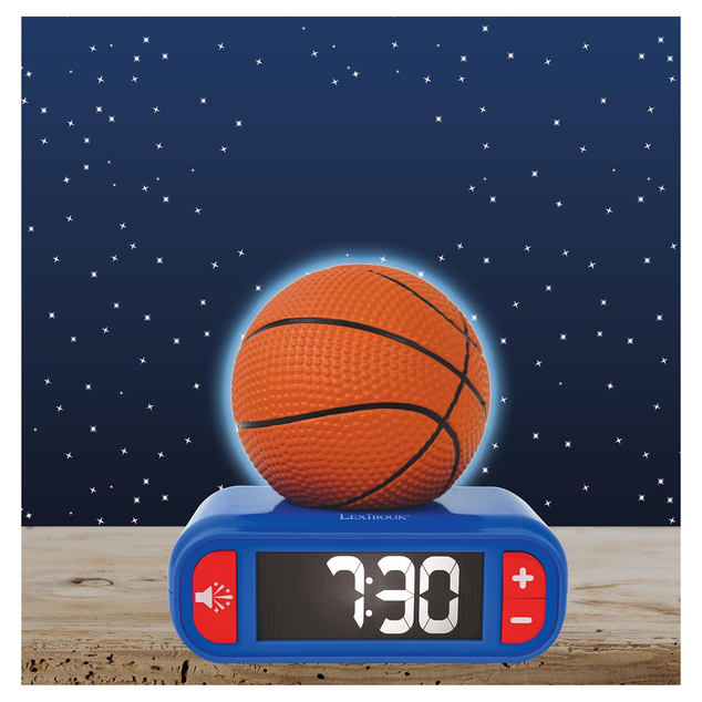 Budík s nočným 3D svetlom Basketball