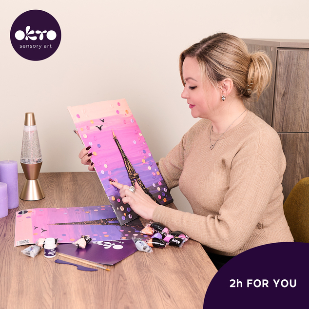 OKTO Výtvarný set Malování hmotou Paříž 30x40 cm