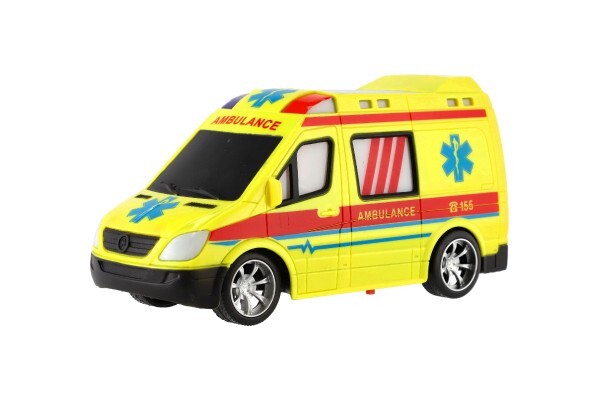 Auto RC ambulancia plast 20cm na diaľkové ovládanie na batérie so svetlom