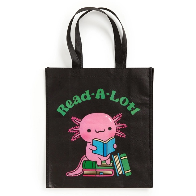 Mudpuppy Znovupoužiteľná nákupná taška Axolotl číta